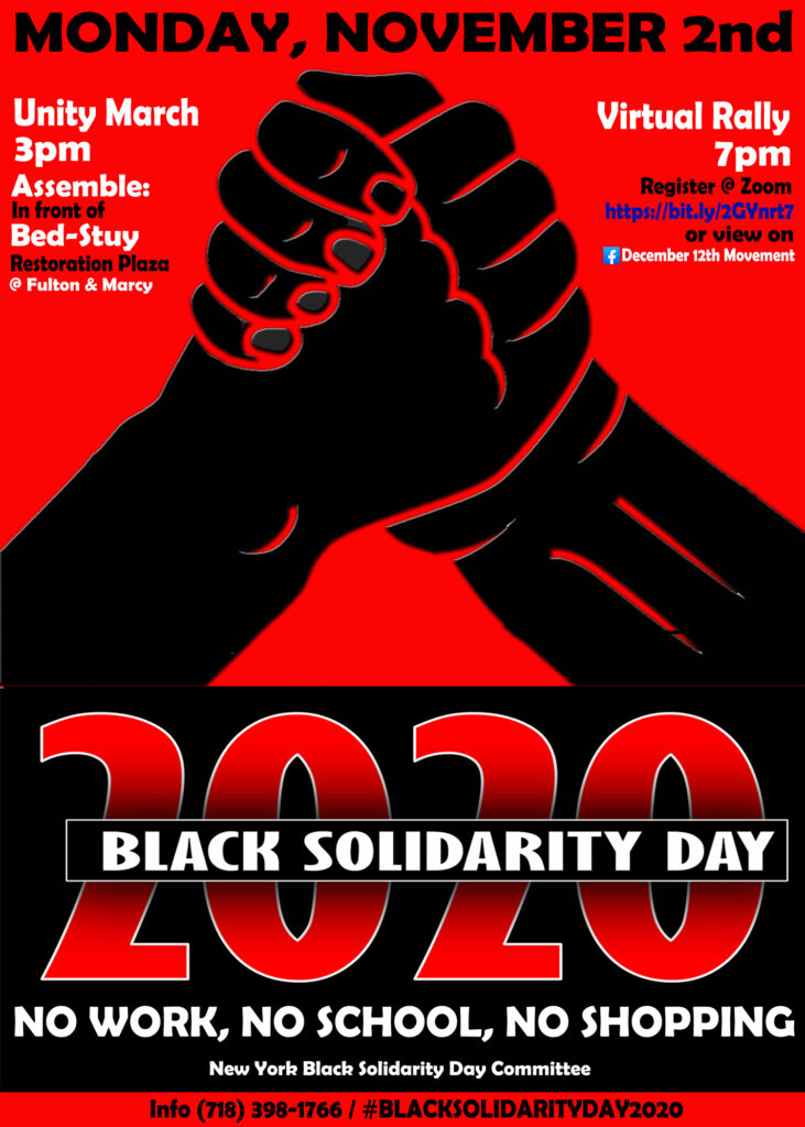 Black Solidarity Day 2020 flyer 
