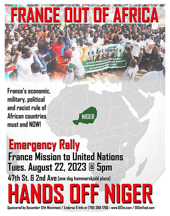 France: Hands off Africa and Niger!