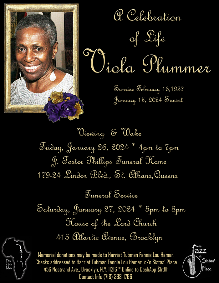 Viola Plummer funeral announcement